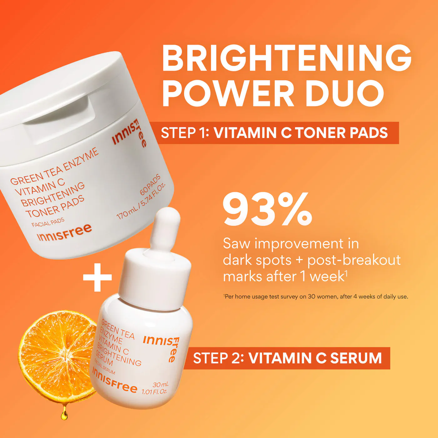 innisfree Green Tea Enzyme Vitamin C Brightening + Exfoliating Toner Pads - Image 7