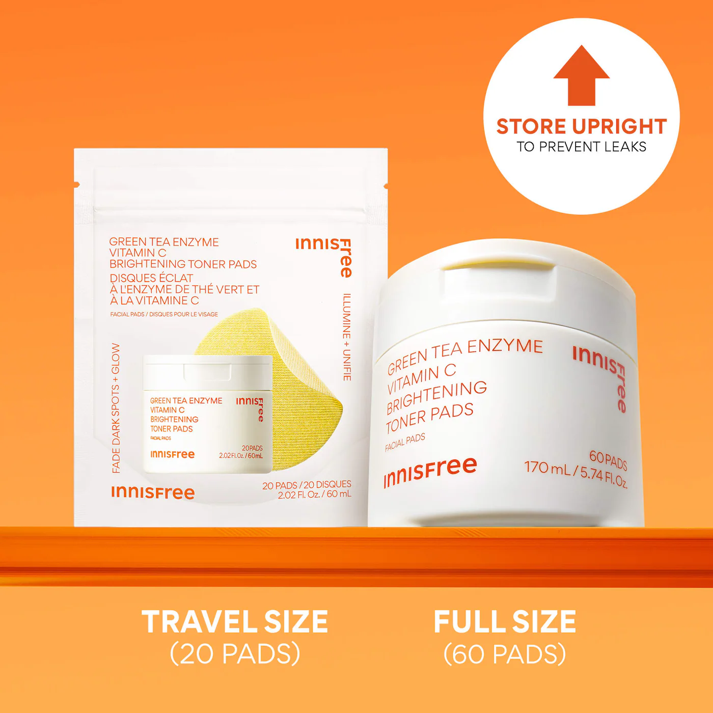 innisfree Green Tea Enzyme Vitamin C Brightening + Exfoliating Toner Pads - Image 11