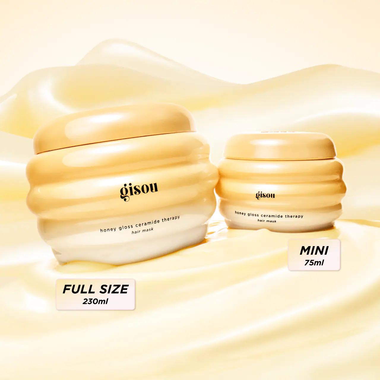 Gisou Mini Honey Gloss Ceramide Therapy Hydrating Hair Mask - Image 2