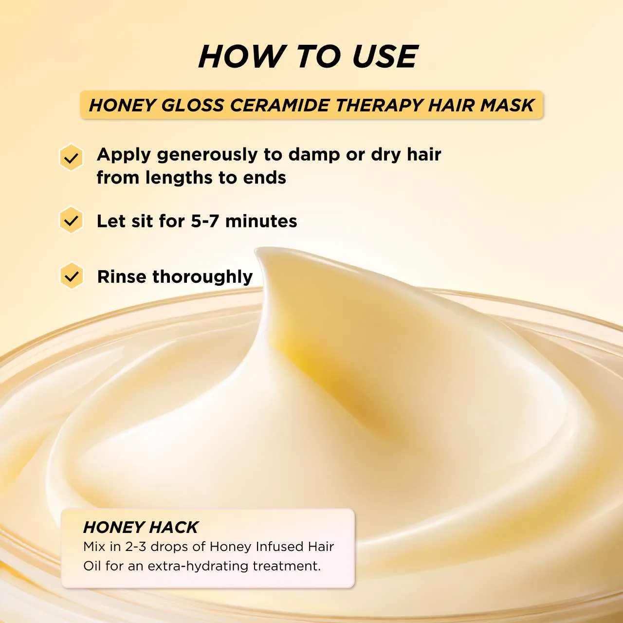 Gisou Mini Honey Gloss Ceramide Therapy Hydrating Hair Mask - Image 5