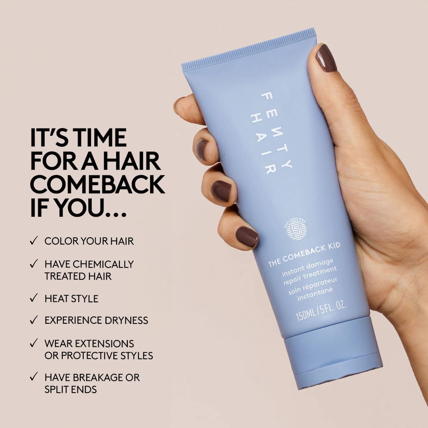 Fenty Beauty by Rihanna The Comeback Kid Instant Damage Repair Hair Treatment - Image 3