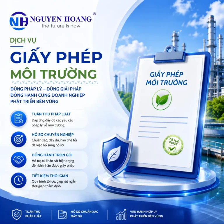 DỊCH VỤ XIN GIẤY PHÉP MÔI TRƯỜNG CHUYÊN NGHIỆP
