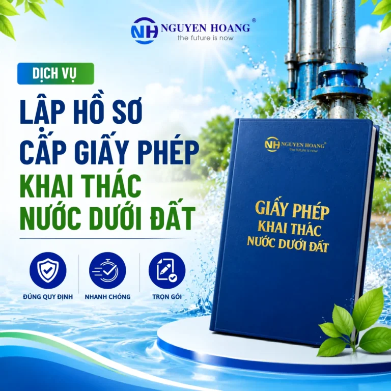 DỊCH VỤ LẬP HỒ SƠ CẤP GIẤY PHÉP KHAI THÁC NƯỚC DƯỚI ĐẤT