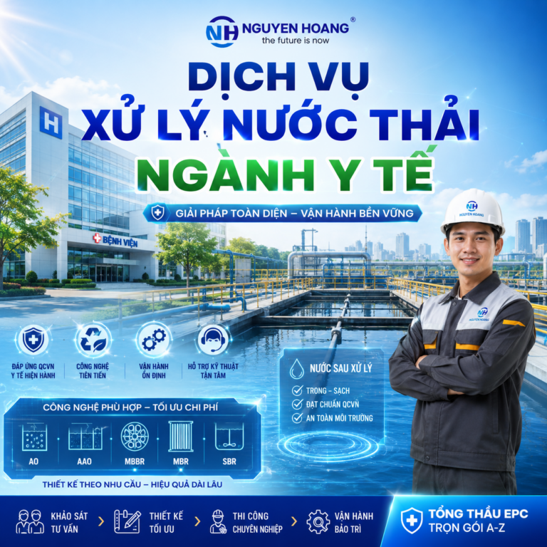 Dịch Vụ Xử Lý Nước Thải Y Tế Trọn Gói – Công Nghệ Diệt Khuẩn Vượt Trội Từ Nguyễn Hoàng Envi