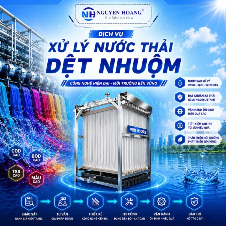 Dịch Vụ Xử Lý Nước Thải Dệt Nhuộm Trọn Gói – Giải Pháp Đến Từ Nguyễn Hoàng Envi