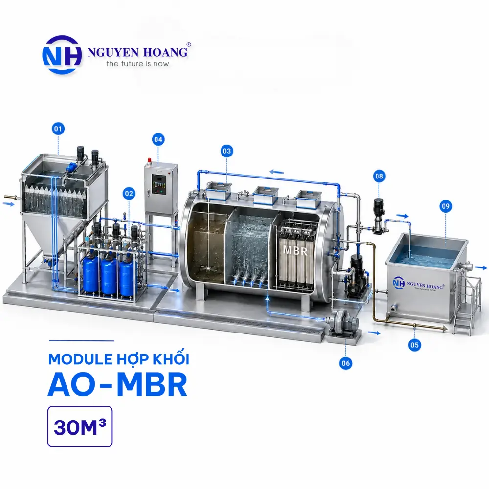 Module AO-MBR 30m³/Ngày.đêm