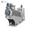 Máy ép bùn trục vít Long Dai EX-131 công suất xử lý 5–8 kgDS/h, cấu tạo bằng thép không gỉ SUS304, dùng để tách nước và giảm thể tích bùn trong hệ thống xử lý nước thải.