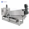 Máy ép bùn trục vít Long Dai EX-401 công suất 60–100 kgDS/h, thân ép Ø400 mm bằng thép không gỉ SUS304, dùng để tách nước và giảm thể tích bùn.